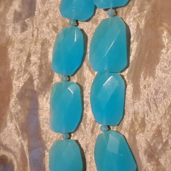 Vintage Aqua Blue Chalcedony Statement Choker - AS-IS - Picture 2 of 5